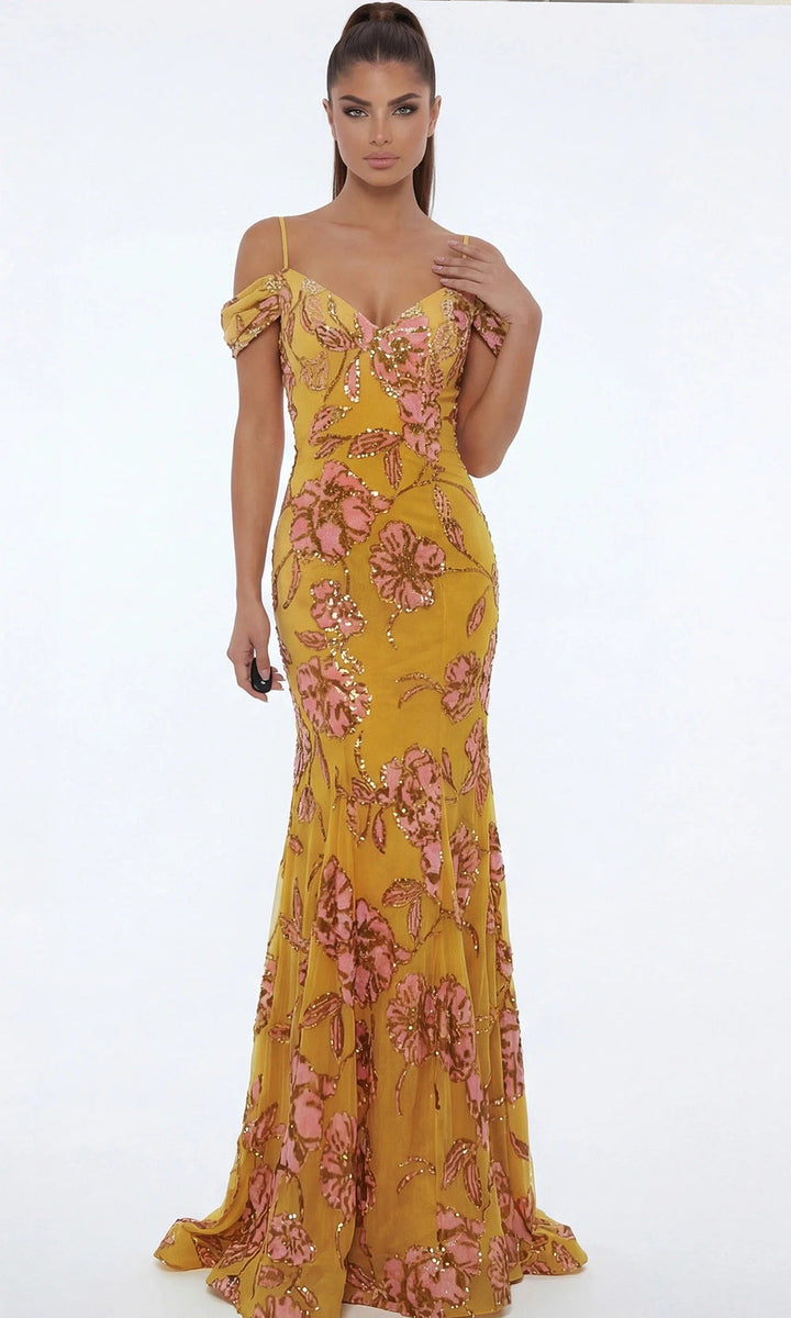 Jovani 44652 Yellow-Multi