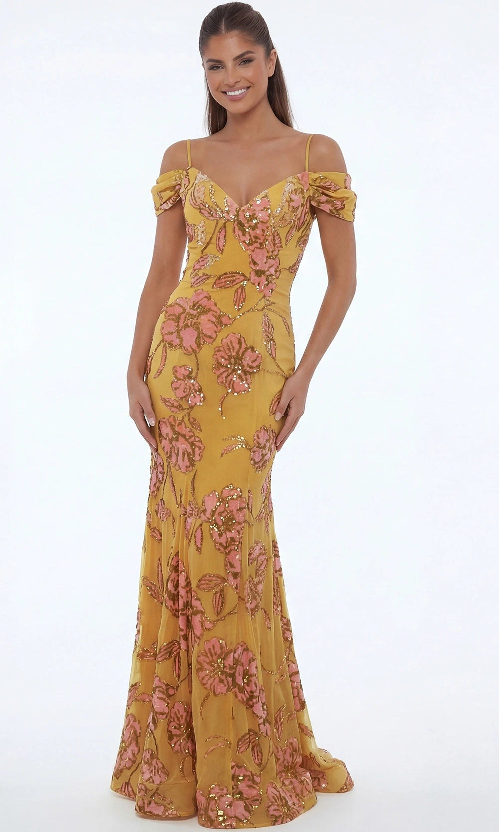 Jovani 44652 Yellow-Multi