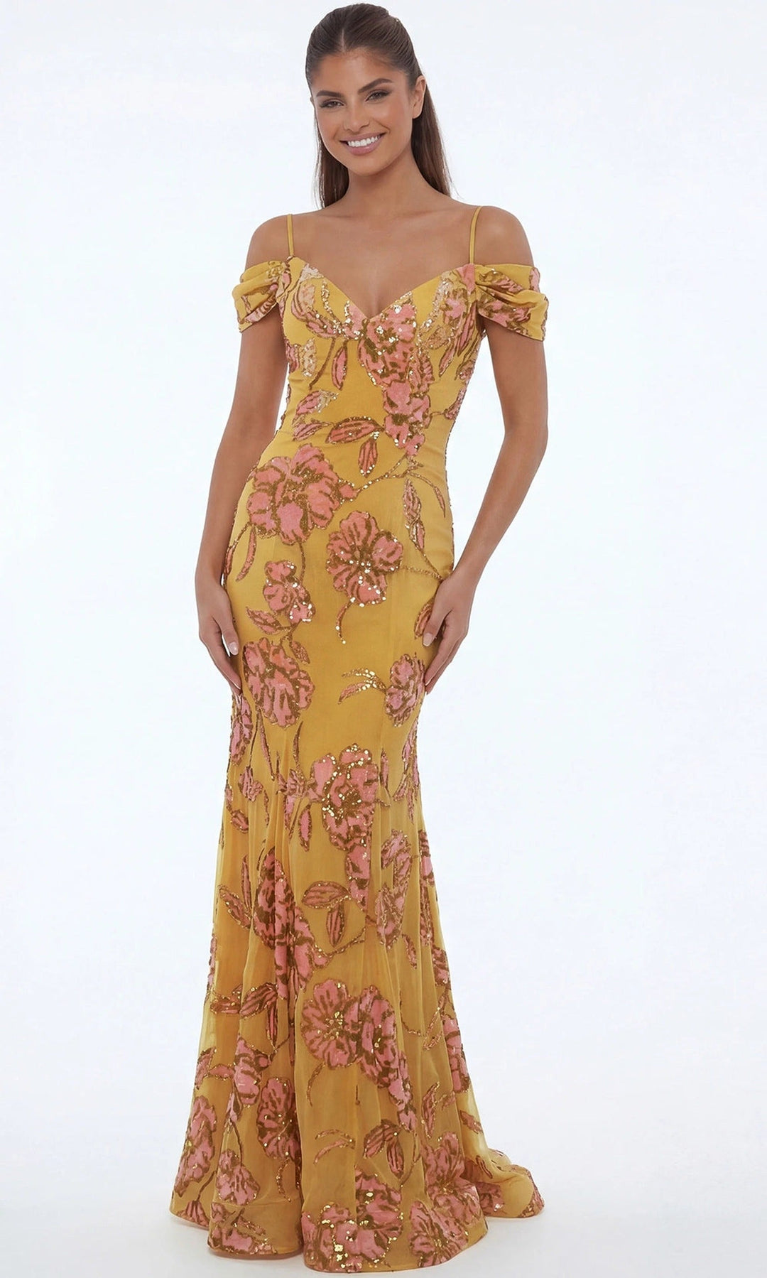 Jovani 44652 Yellow-Multi