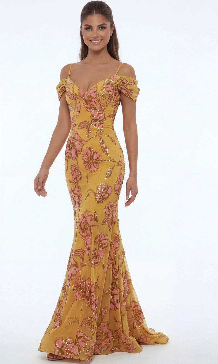 Jovani 44652 Yellow-Multi