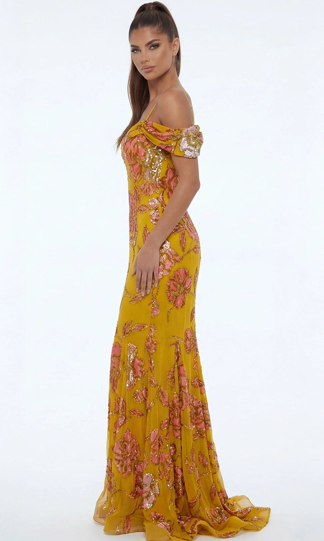 Jovani 44652 Yellow-Multi