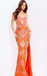 Jovani 45268 Orange-Multi