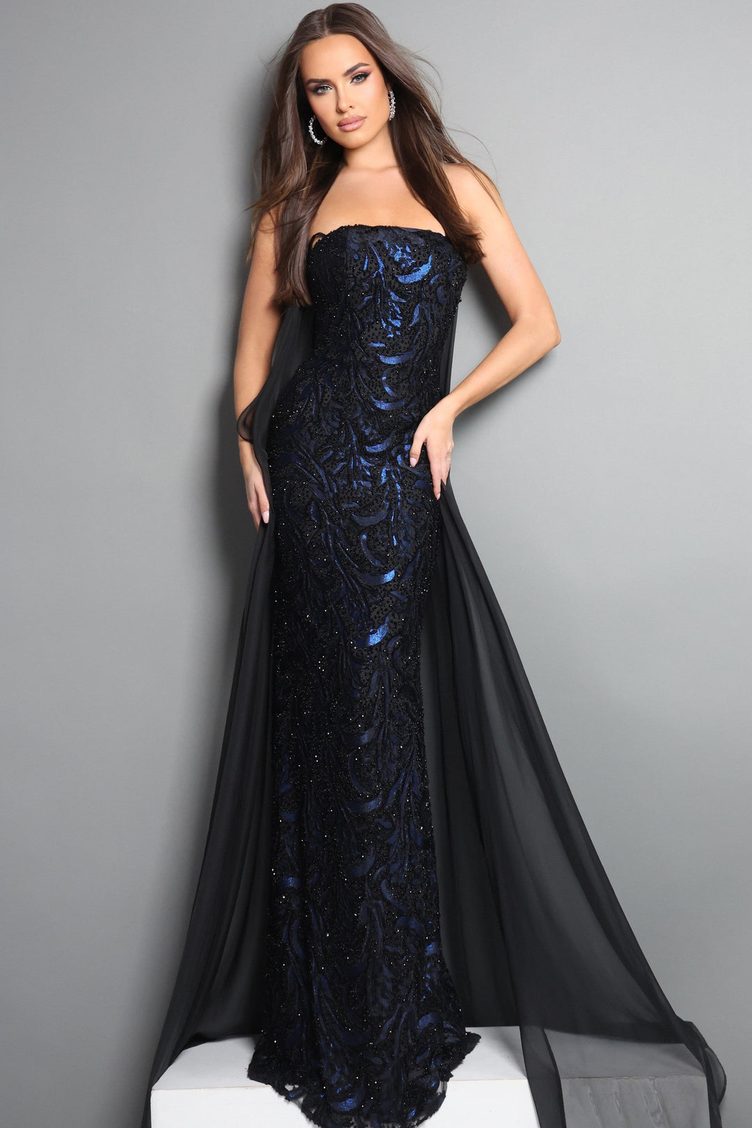 Jovani 45306 Black/Blue