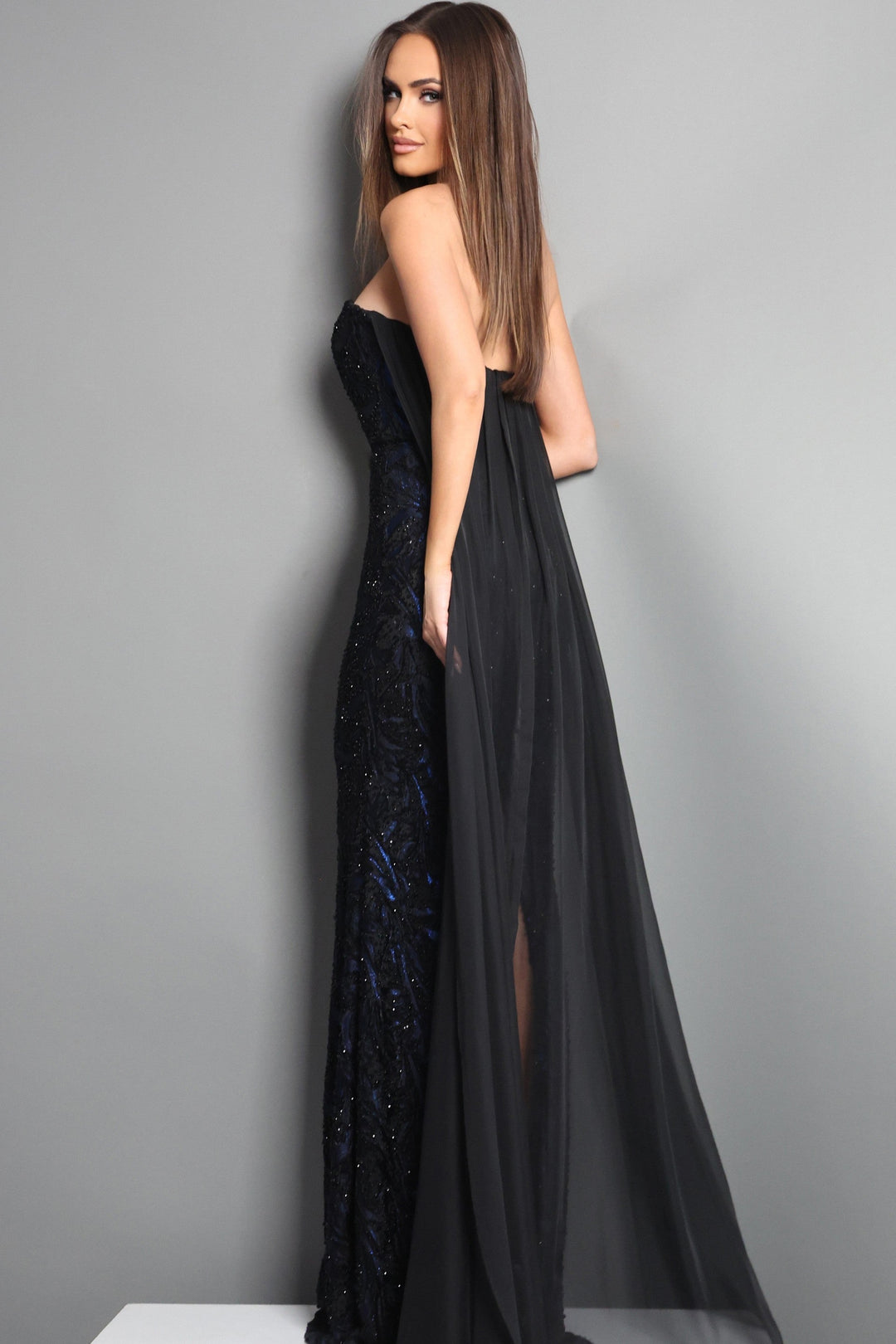 Jovani 45306 Black/Blue