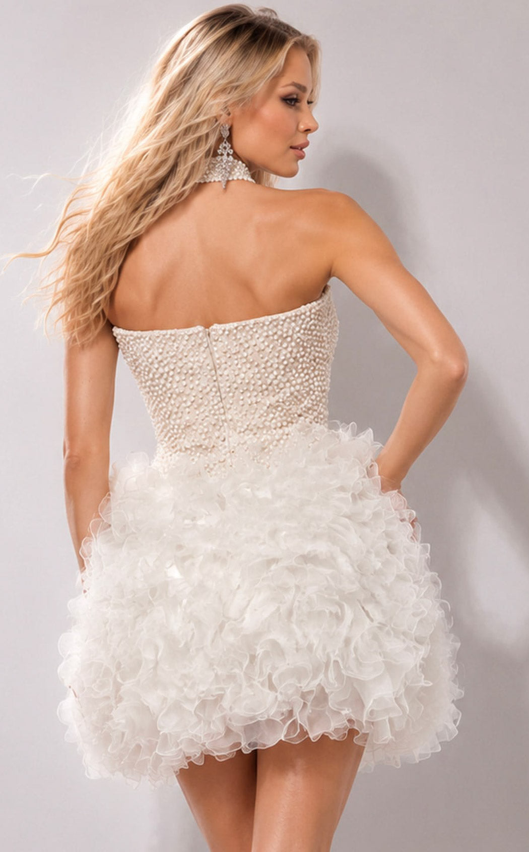 Jovani 45338 Nude-Off-White