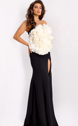 Jovani 45450 Off-White-Black