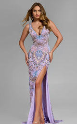 Jovani 45533 Lilac-Multi