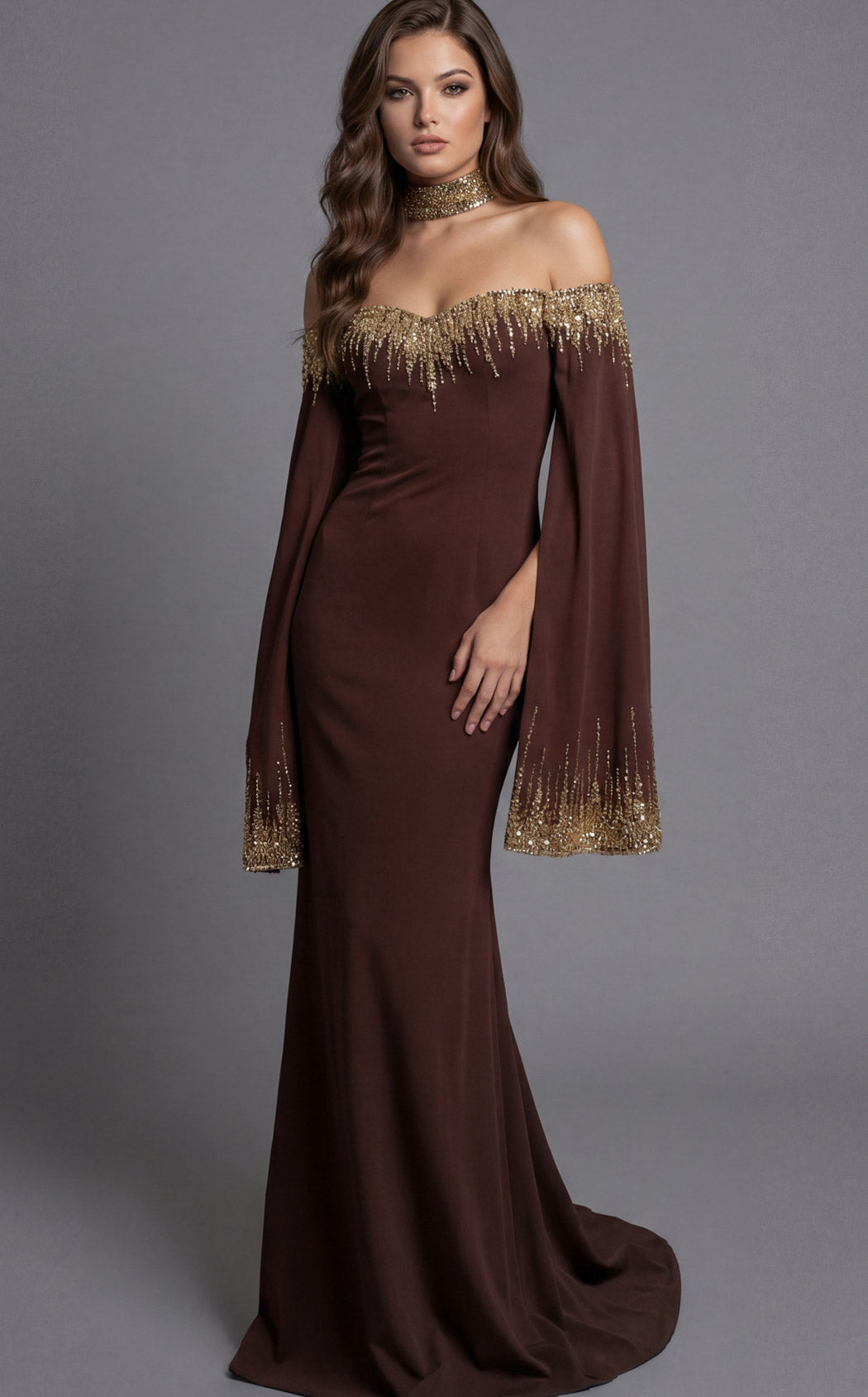 Jovani 45535 Brown