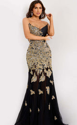 Jovani 45604 Black-Gold-Silver
