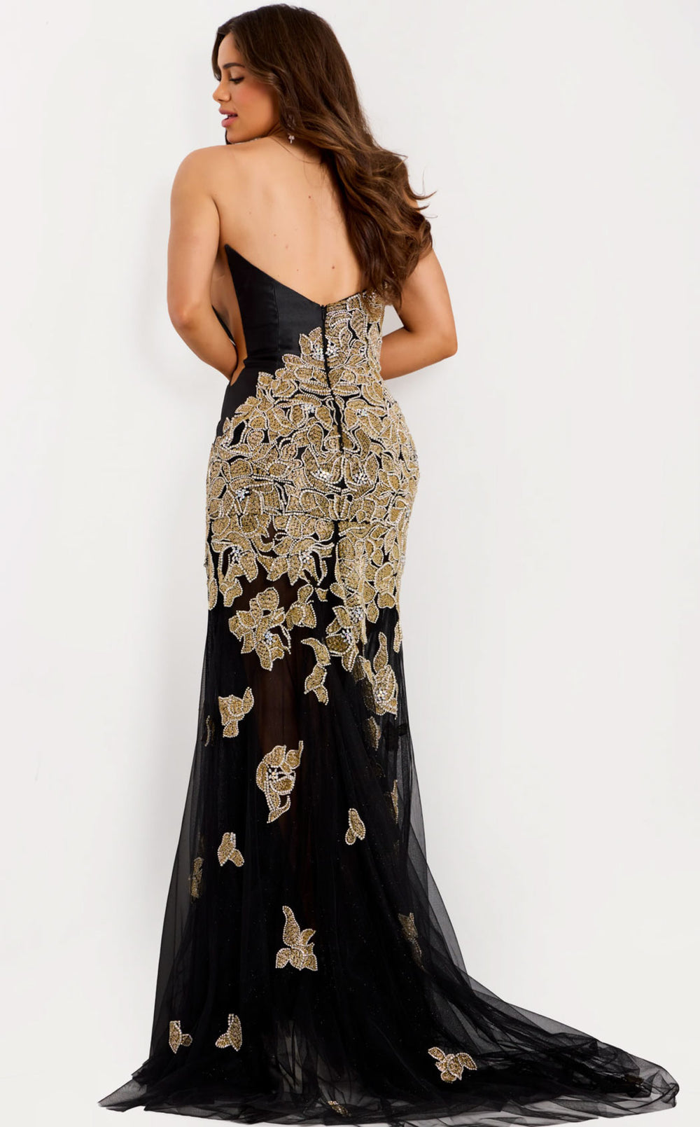 Jovani 45604 Black-Gold-Silver