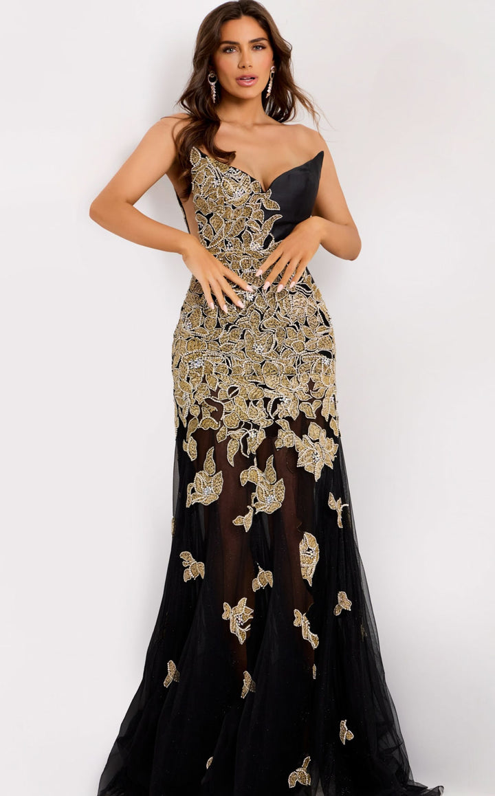Jovani 45604 Black-Gold-Silver