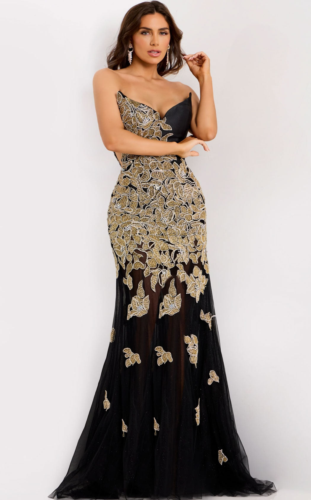 Jovani 45604 Black-Gold-Silver