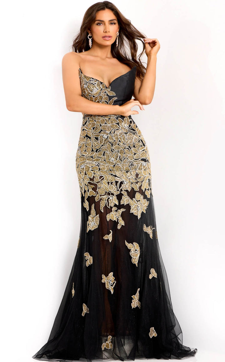Jovani 45604 Black-Gold-Silver