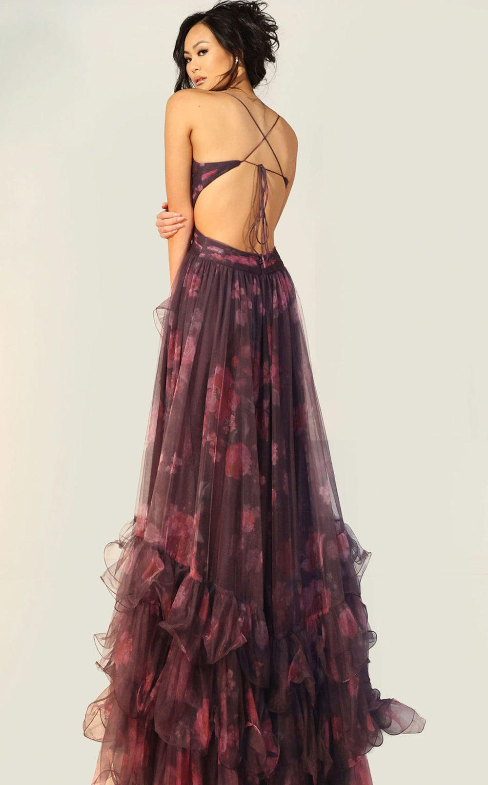 Jovani 45712 Black/Red-Print