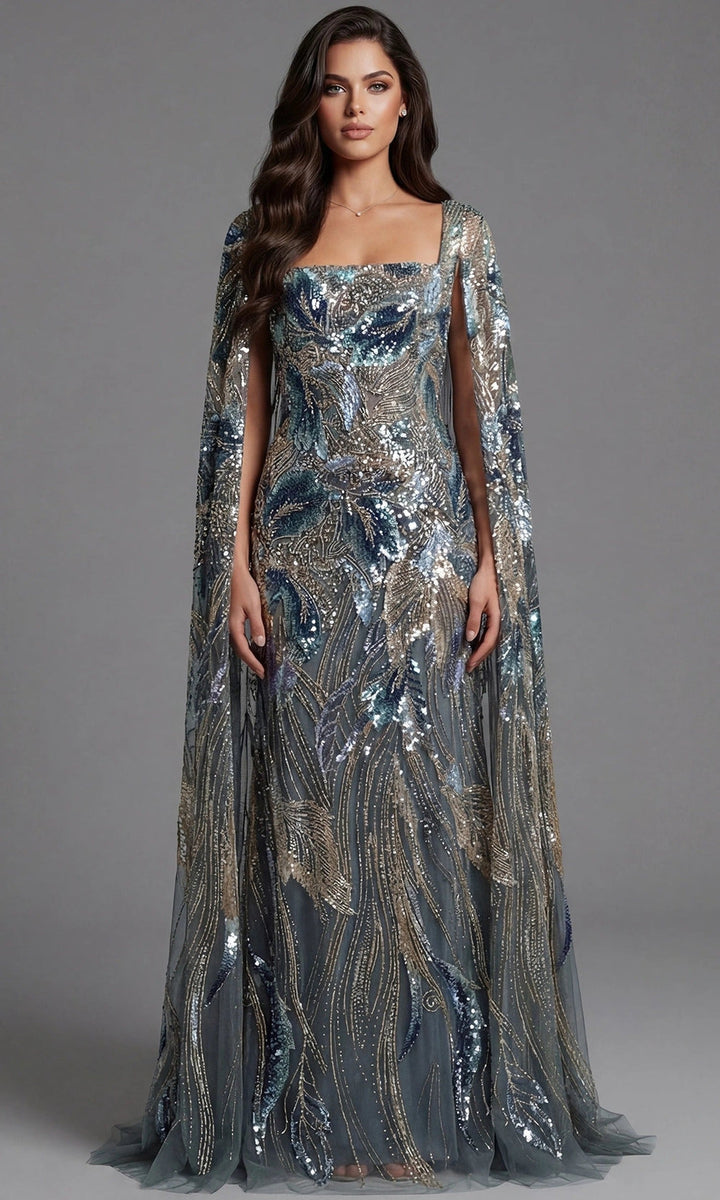 Jovani 45941 Grey-Multi
