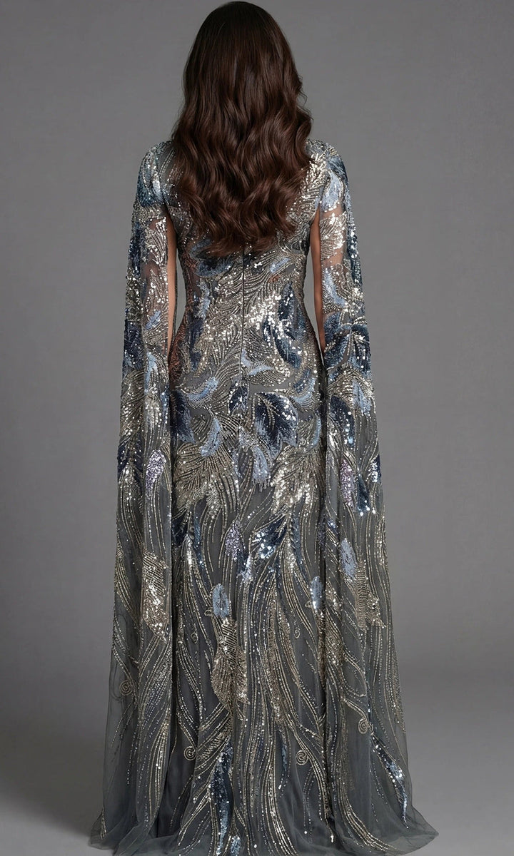 Jovani 45941 Grey-Multi