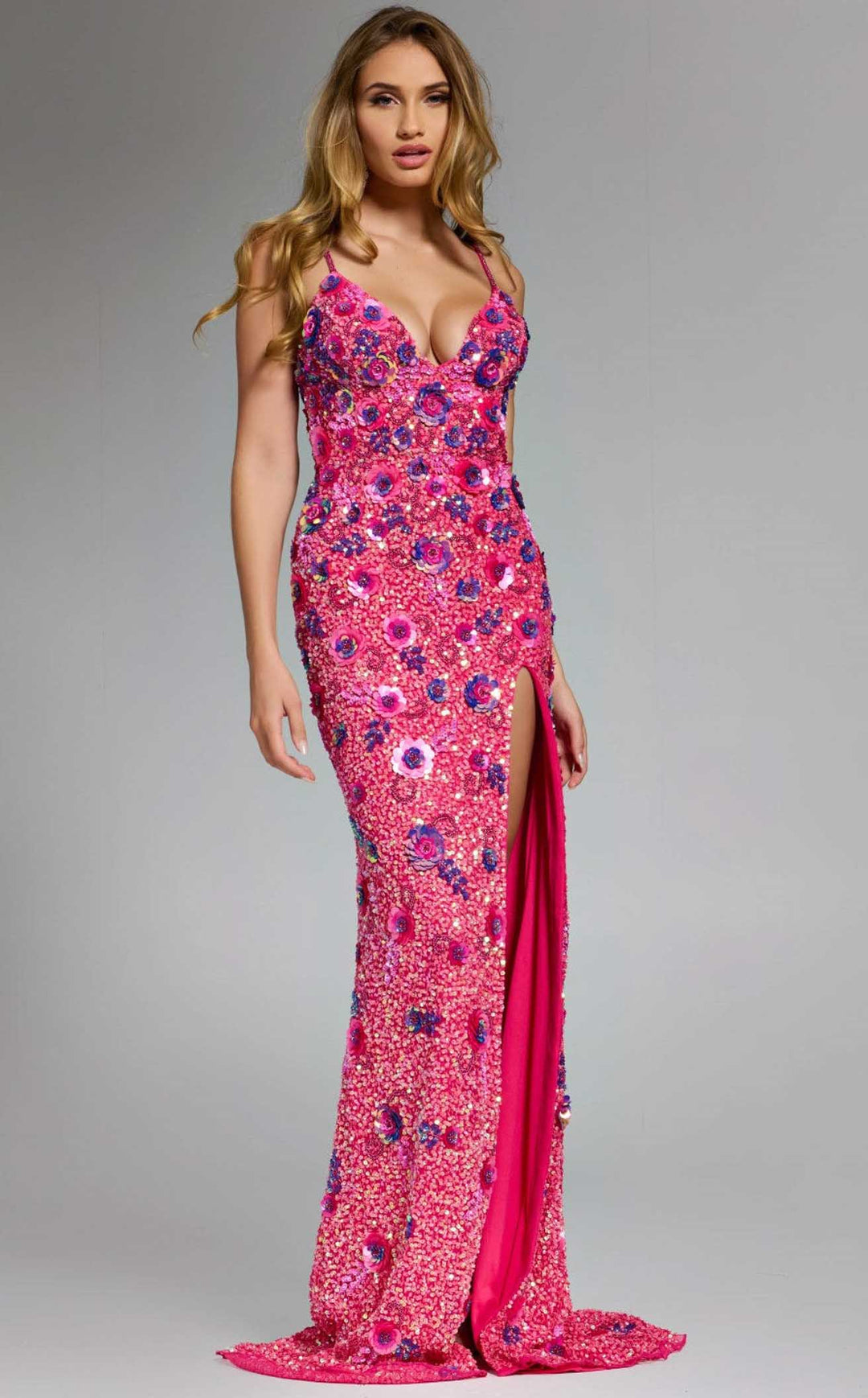 Jovani 46097 Pink-Multi