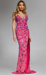 Jovani 46097 Pink-Multi