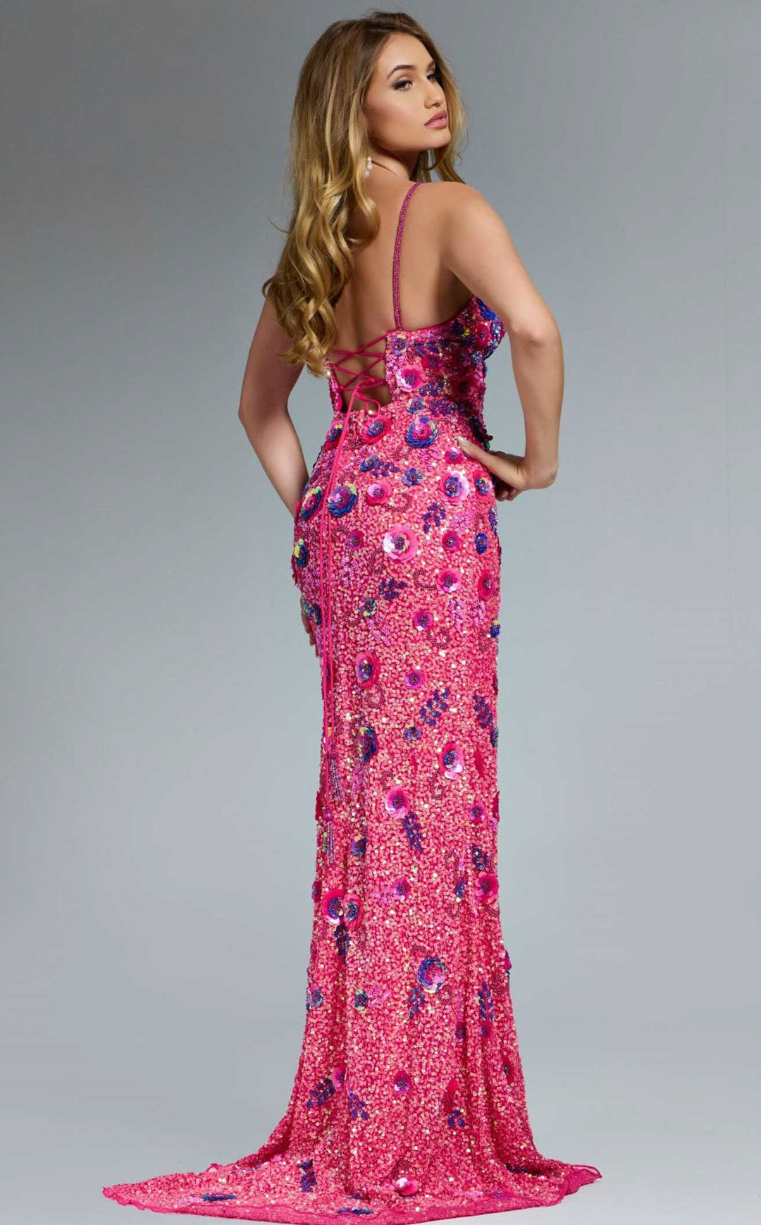 Jovani 46097 Pink-Multi