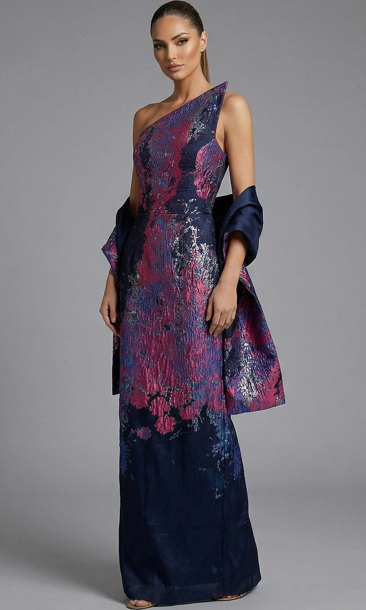 Jovani 46259 Navy-Fuchsia