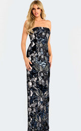 Jovani 46431 Navy/Silver
