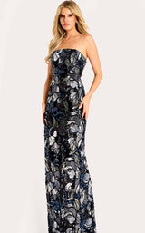 Jovani 46431 Navy/Silver