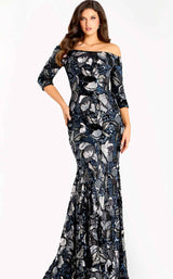 Jovani 46432 Navy/Silver
