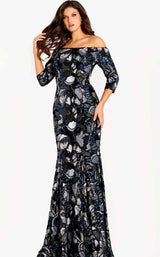 Jovani 46432 Navy/Silver
