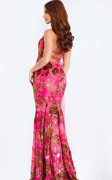 Jovani 46434 Fuchsia/Gold