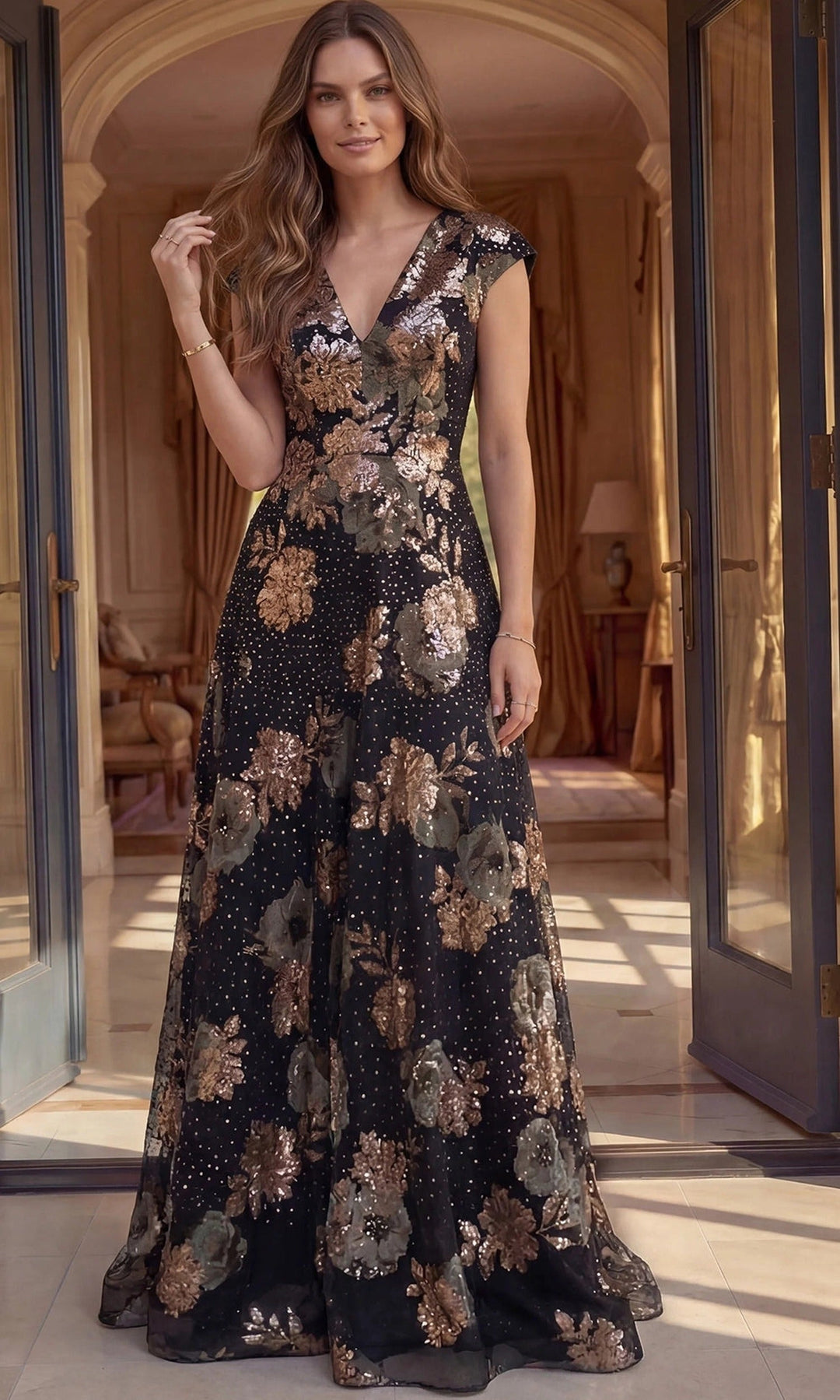 Jovani 46493 Black/Champagne