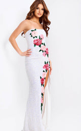 Jovani 46694 White-Multi