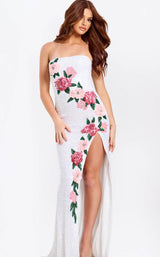 Jovani 46694 White-Multi