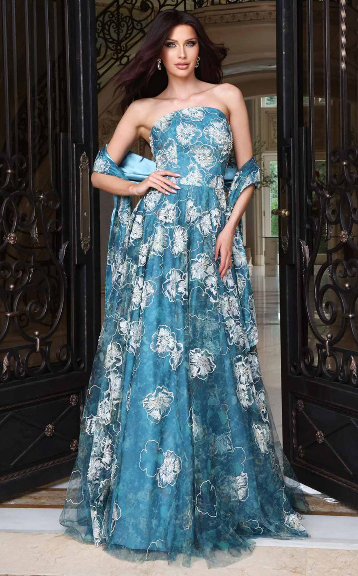 Jovani 47216 Green-Multi