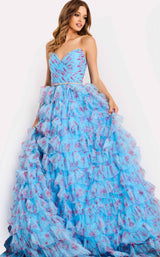 Jovani 47267 Blue-Multi