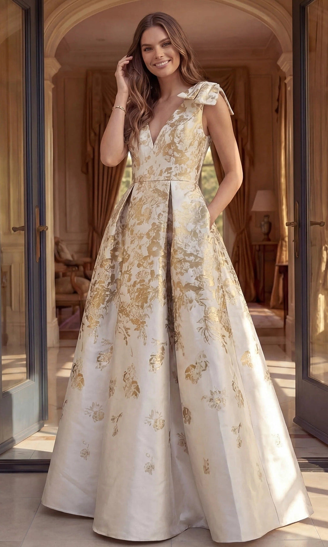Jovani 47491 Champagne/Gold
