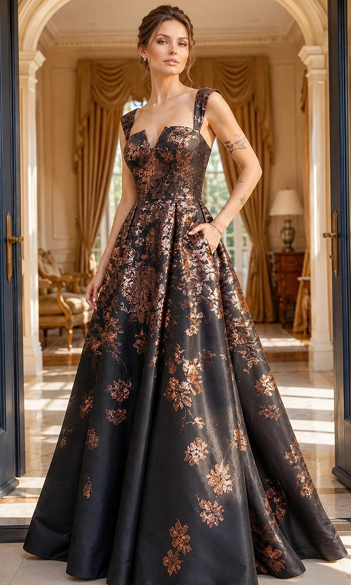 Jovani 47590 Black-Copper
