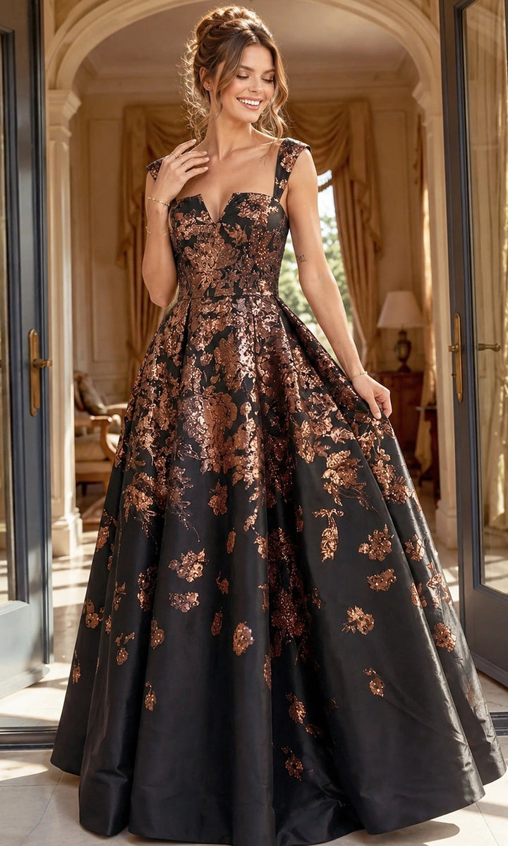 Jovani 47590 Black-Copper
