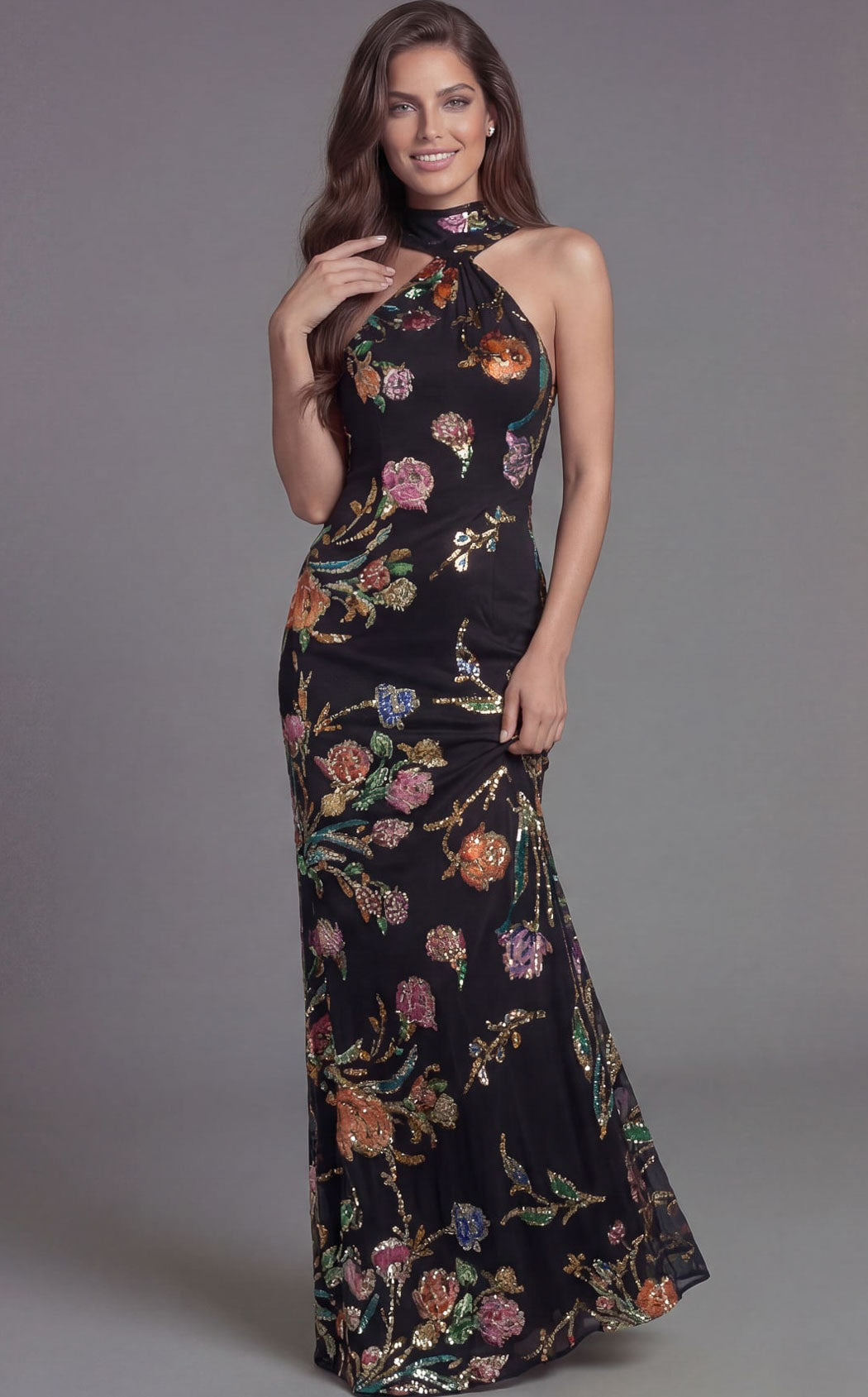 Jovani 47624 Black-Multi
