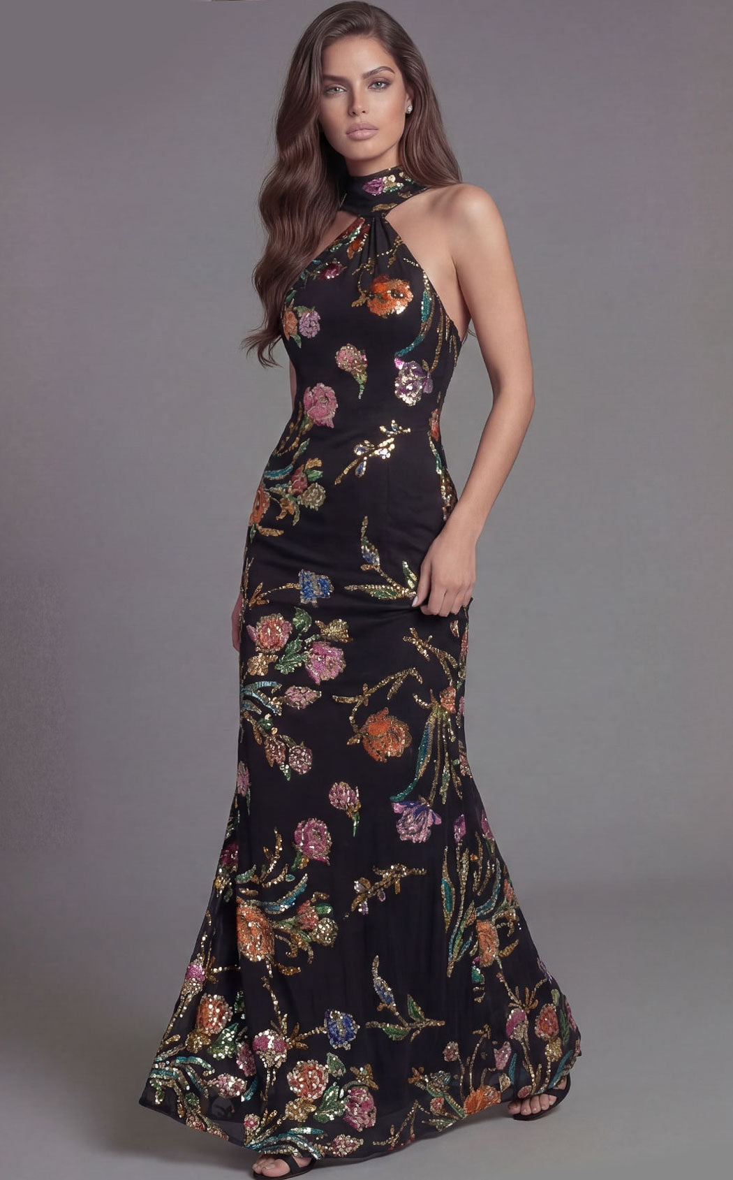 Jovani 47624 Black-Multi