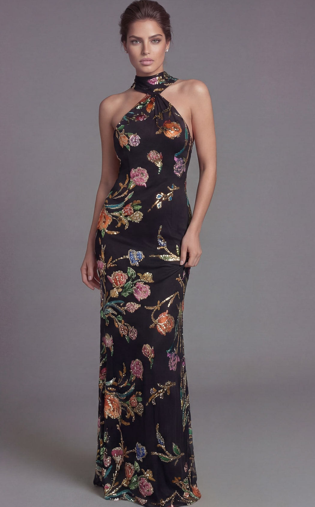Jovani 47624 Black-Multi