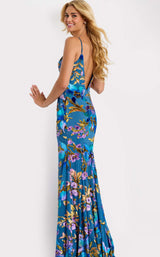 Jovani 47655 Blue-Multi