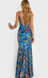 Jovani 47655 Blue-Multi