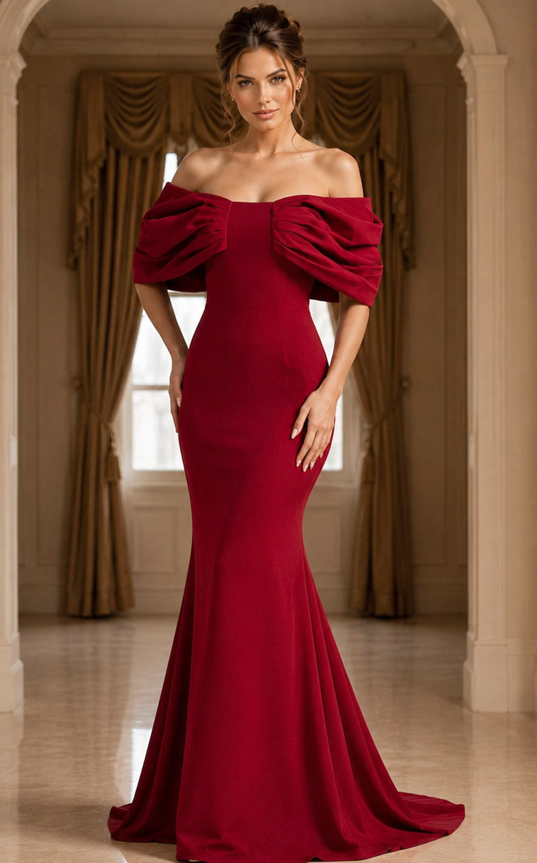Jovani 47657 Burgundy