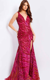 Jovani 47682 Fuchsia-Multi