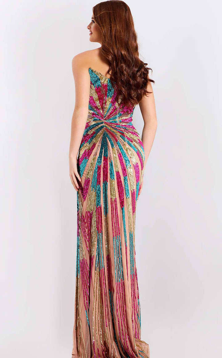 Jovani 47832 Nude-Multi