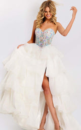 Jovani 48177 Off-White-Multi