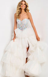 Jovani 48177 Off-White-Multi