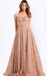 Jovani 48365 Silver/Nude