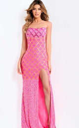 Jovani 48620 Orange/Fuchsia