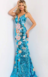 Jovani 48637 Peacock-Multi